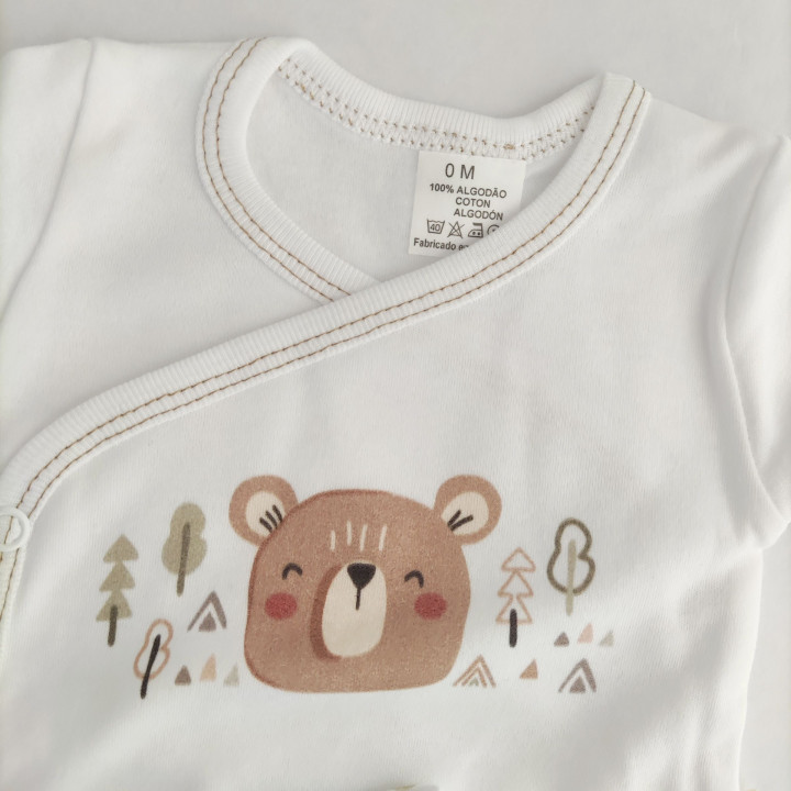 Conjunto body e calças Ursinho (0 meses)