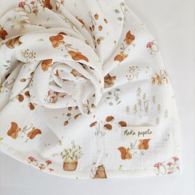 Fralda de musselina Floresta