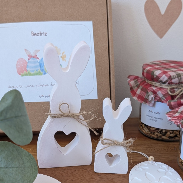 Conjunto Coelhos em gesso perfumado